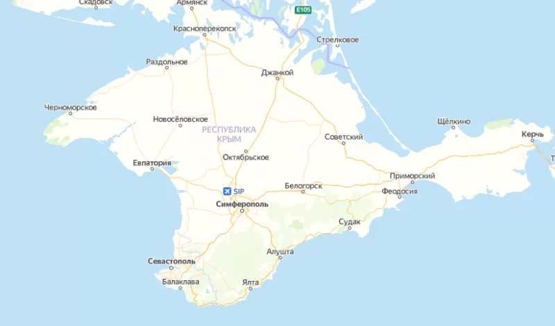 Зоны покрытия на карте Крыма в Мелитополе 
